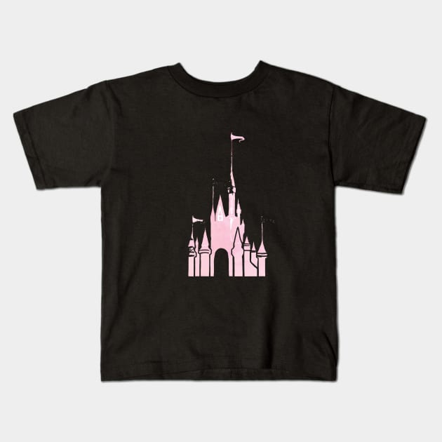 Pretty in Pink Castle Kids T-Shirt by digitaldoodlers